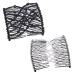 2PCS Stretch Beaded Hair slide Elastic Pearls Double Comb Vintage Double Slide Clips Combs Magic Hair Combs DIY Hair Accessories for Women