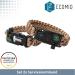 Ecomio Outdoor Survival Paracord Bracelet for Men - Multi-Functional with Flint Compass & Pipe - Perfect for Hiking Camping & Emergencies - Brown - Buy Online on GoSupps.com
