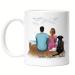 Kiddle design couple with dogs cup personalized dog owner gift dog lover couple dog dog mom dad dog mom dog dad white