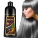 Silver Gray Hair Dye Shampoo 3 in 1 Root Touch-Up Grey Hair Coverage for Women & Men Natural Hair Color Lasts Up to 3 Weeks Pure Plant Bubble for All Hair Types