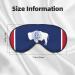 Wyoming State Flag Reversible Sleep Mask - Adjustable Polyester Eye Mask for Ultimate Comfort & Light Blocking - Perfect for Travel - Buy Online on GoSupps.com