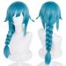 Jinx Cosplay Blue Wig Cosplay for Women Long Pre Braids Wigs with Bangs Synthetic Hair Wigs for Anime Cosplay Costume