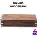 Vintage Barber Salon Luxury Shaving Kit | Straight Razor, Badger Hair Brush, Leather Strop & Honing Paste in Wooden Box - 5 Pc Set - Buy Online on GoSupps.com