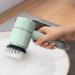 Fovolat Electric Dish Brush Electric Handheld Kitchen Cleaning Brush | Automatic Shoe Brush Rechargeable Pot Brush with 6 Replaceable Brush Heads for Kitchen Tub Sink Green - Buy Online on GoSupps.com