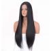 VEBONNY Glue Free 24 Inch Natural Black Wig for Women - Realistic Synthetic Hair Light Black Middle Part Style #074 - Buy Online on GoSupps.com