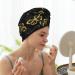 Golden Glitter Butterflies Microfiber Hair Towel - Soft Super Absorbent Hair Wrap for Women | Quick Dry Coral Velvet Cap for Long Curly Thick Hair - Buy Online on GoSupps.com