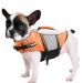Cit toile life jacket for small dogs with a handle adjustable life jackets for dogs breathable light and convenient protect dogs while swimming or on paddle/canoe/kayaks orange s orange s