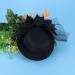 FRCOLOR Mini Top Hat Fascinator Hair Clip Black Veil Top Hat Hair Clip Hair Accessories for Halloween Tea Party - Buy Online on GoSupps.com