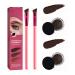 Eyebrow Brush Home Eyebrow Care Kit 4D Laminated 4D Laminated Brow Home-Grooming Kit 4D Hair Stroke Brow Stamp Brush with Eyebrow Cream (2*Taupe)