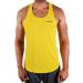 DEVOPS Men's Y-Back Dri Fit Muscle Gym Tank Top 3 Pack - Large (Charcoal/Red/Yellow) - Buy Online on GoSupps.com