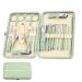 Manicure Set Mens Women Pedicure Set 18 In 1 Finger Nail Grooming Kit with Leather Travel Case Aceoce Manicure Set Professional Nail Clippers kit Pedicure Care Tools Mint Green