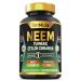Tenmido Neem Leaf Supplement - 8in1 Formula - Combine with Turmeric Ceylon Cinnamon Ginger Tulsi Ginkgo Biloba Amla and Black Pepper - Immune Health Support - 150 Vegan Capsules