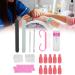 Nail Manicure Tools Set Nail Remover Tools Set Cuticle Cutter Pusher Nail Files Nail Wipe Cotton Pads for Shaping Removing and Polish Soak Off Clips