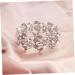 Ultechnovo Women's Rhinestone Wedding Tennis Bracelet - 2-Stone Whitewash Pearl Cuff - Fine Silver Wristband 6.5*3cm - Buy Online on GoSupps.com