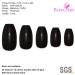 Bling Art Black Pearlescent Ballerina Coffin False Nails - 24 Long Artificial Nails with Glue - Perfect for Elegant Looks - Buy Online on GoSupps.com