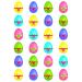 24 x Easter Egg (With Bow) Party Pack Edible Wafer or Icing Cupcake Toppers Fun Colourful Party Cake Decorations Perfect For Brownies Cookies Muffins & More! (Edible Wafer Card)