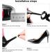 HARFINGTON 5 Pairs TPU Kitten Heel Tips - Replacement Tap Caps for Women High Heels | 3mm Pin 16mm Square Heel Repair Caps in Beige - International Shipping Available - Buy Online on GoSupps.com