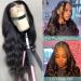 K KF BEAUTY U 26 Body Wave HD Transparent Lace Front Wig | Pre Plucked with Baby Hair | 150% Density | Natural Black - Buy Online on GoSupps.com