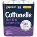 Cottonelle Ultra Comfort Toilet Paper Strong Toilet Tissue 24 Mega Rolls (24 Mega Rolls 96 Regular Rolls) 244 Sheets per Roll Packaging May Vary 24 Mega NEW