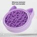 Cat Shaped Makeup Brush Cleansing Bowl - Skin Friendly & Durable Daily Use Mat (Purple) | Shop Internationally - Buy Online on GoSupps.com