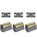 3 pieces Professional 5 Star Series Final Shaver replacement film and cutter bar assembly compatible with a choice of shaving film 7031-100 7043-100 Super Close shaver replacement heads black black 3 pieces