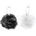 Lifeforce Shower Puff Loofah 60g - Set of 6 Exfoliating Bath Sponges for Adults - Soft Mesh Body Sponge in Classic Black & White Colors - Buy Online on GoSupps.com