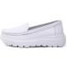 ZYEN Women's Nursing Shoes - Comfortable Slip-On Loafers for Work - White, Size 8 - Buy Online on GoSupps.com