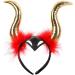 amangul Soft Devil Cool Headband Horn Animal Horn Hair Hoop for Kids Shows Overwhelming Animal Hairbands Cartoon Costume(Pattern Gold) - Buy Online on GoSupps.com