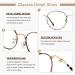 Cyxus Round Blue Light Blocking Glasses - UV Blocking, Metal Frame, Relieve Digital Eye Strain - Leopard Print - Buy Online on GoSupps.com