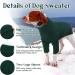 Iecoii Dog Sweater - Warm Turtleneck Winter Sweater for Small to Large Dogs & Cats | Perfect for Chihuahuas French Bulldogs & Labradors - X-Small Green - Buy Online on GoSupps.com