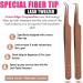 Professional Set of 3 Fiber Tip Lash Tweezers for Eyelash Extensions - Japanese Steel - Rose Gold - Buy Online on GoSupps.com
