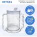 Buy Wide Floor Two Handle Drinking Cups with Lids - 6 Pieces | Ideal Adult Drinking Aid for Dementia & Arthritis | Easy Grip Mugs - Buy Online on GoSupps.com