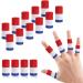 Ednyzakrn 20 pieces of finger protection in the event of injury finger bandage finger bandage stretchy finger cover for trigger finger arthritis swelling basketball finger protection unit variables red white 20