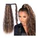 Ponytail Extension Ponytail Extensions for Women Long Curly Ponytail Natural hair extension Wrap on Clip Hair Blonde Black Horse Tail Synthetic Ponytail Hair Extension(Q19 16) 22INCHES Q19 16