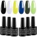 LagunaMoon Neon Gel Nail Polish Set - 6 Vibrant Colors for Salon-Quality DIY Nails - UV/LED Soak Off Lacquer Kit for Manicure & Pedicure - Greener Pastures Collection - Buy Online on GoSupps.com