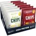 Chips prot in es IronMaxx - M lange de poivre cr me fra che et oignon - 12 x 60 g | Faibles en glucides sans gluten et faibles en sucre | En-cas prot in croustillant