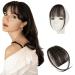 Sofeiyan bangs clip in 100% remy real hair fringe bangs clip in pony fringe extensions natural bangs with temple hair parts real hair hair extension for women 2# wispy bangs