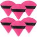 6-Piece Powder Puff Face Triangle Set - Triangle Powder Puff Soft Velour Makeup Sponges for Loose Powder and Body Powder - Beauty Makeup Tools (Rose)