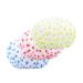 3 Pcs Bath Caps Elastic Band Waterproof Shower Caps With Ruffled Edge Covering Ears Keeping Hair Dry Kitchen Oil-proof Cap for Girls and Women (dots shaped)
