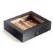 Cigar Boxs Cigar Case Cigar Box Cigar Humidor Holds 20 Cigars Handmade Cigar Boxes Desktop Cigar Storage with Hygrometer and Humidifier Cedivider Glasstop