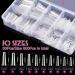Clear Coffin Nails Tips Half Cover 500Pcs - IKOCO Professional Ballerina False Nails Kit with Glue, Clipper, and Buffer - Buy Online on GoSupps.com