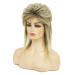 Swiking Mullet Wig for Women - Curly Soft Heat Resistant 80s Rocker Cosplay Hair - Shoulder Length Synthetic Wig (Blonde Mix Black) - Buy Online on GoSupps.com