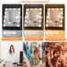 QYzblbang LED Vanity Mirror with Lights - Hollywood Lighted Makeup Mirror for Desk, Touch Control 3-Color Dimmable Smart Mirror, 12 Bulbs, 360 Rotation - Square - Buy Online on GoSupps.com
