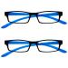 UV Reader Black Bright Blue Neck Reading Glasses Value 2 Pack Women Men UVR2PK020 +2.00 +2.00 Diopters