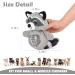 Wookiwuki Dog Toys for Small & Medium Breeds - Cute Raccoon Shape Soft Squeaker & Crinkle Tail - Fun Puzzle Toys for Puppies - Buy Online on GoSupps.com