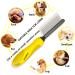 BORUHOLI Self-Cleaning Slicker Brush and Comb Kit for Dogs, Cats, and Pets - Deshedding Tools (Yellow) - Buy Online on GoSupps.com