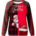 Women's Christmas Snowman & Penguin Print Sweatshirt | Red Xmas Jumper | Comfy O-Neck Raglan Top Pullover | Winter Long Sleeve Tunic Sweater | Size M - Buy Online on GoSupps.com