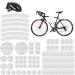 Reflective Stickers for Helmet Bicycle AGPTEK 38 Pcs Bicycle Reflective Tape Reflective Stickers for Hard Surfaces Motorcycle Helmets Bicycles Strollers Wheelchairs (3 Pack 6.5 x 4.13 Inches)