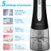 H2ofloss Cordless Water Dental Flosser | Rechargeable & Waterproof Oral Irrigator | 5 Modes, 6 Jet Tips | Family & Travel | Black - Buy Online on GoSupps.com