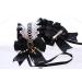 C-04-6 Black Maid Lolita Headband with Bow & Pearl Chain | Gothic Hair Accessory for International Shipping - Buy Online on GoSupps.com